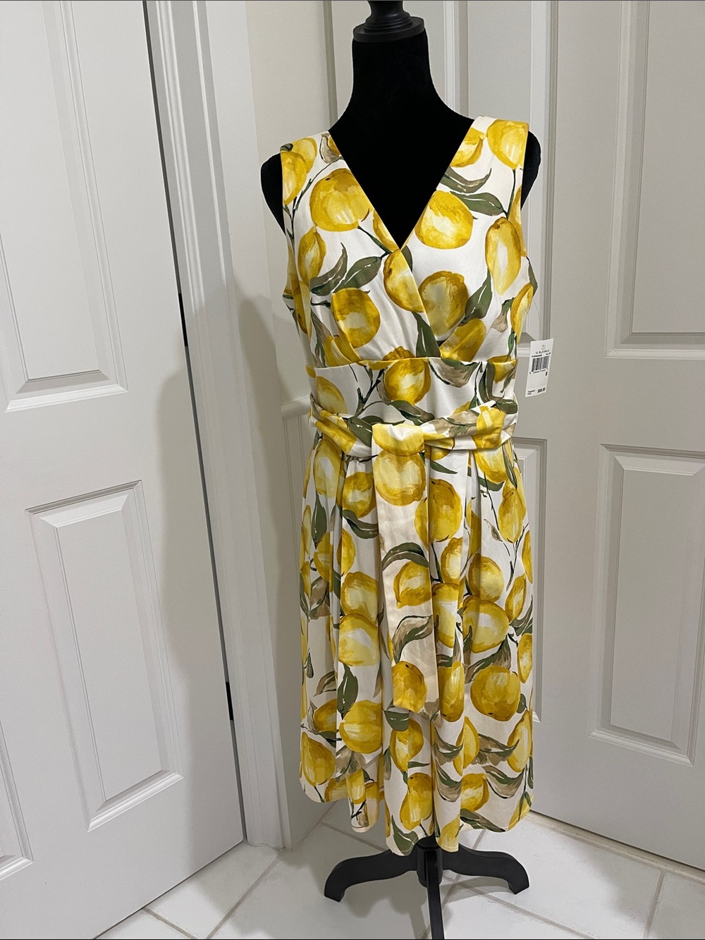Lemon Print Dress Size 8  NWT